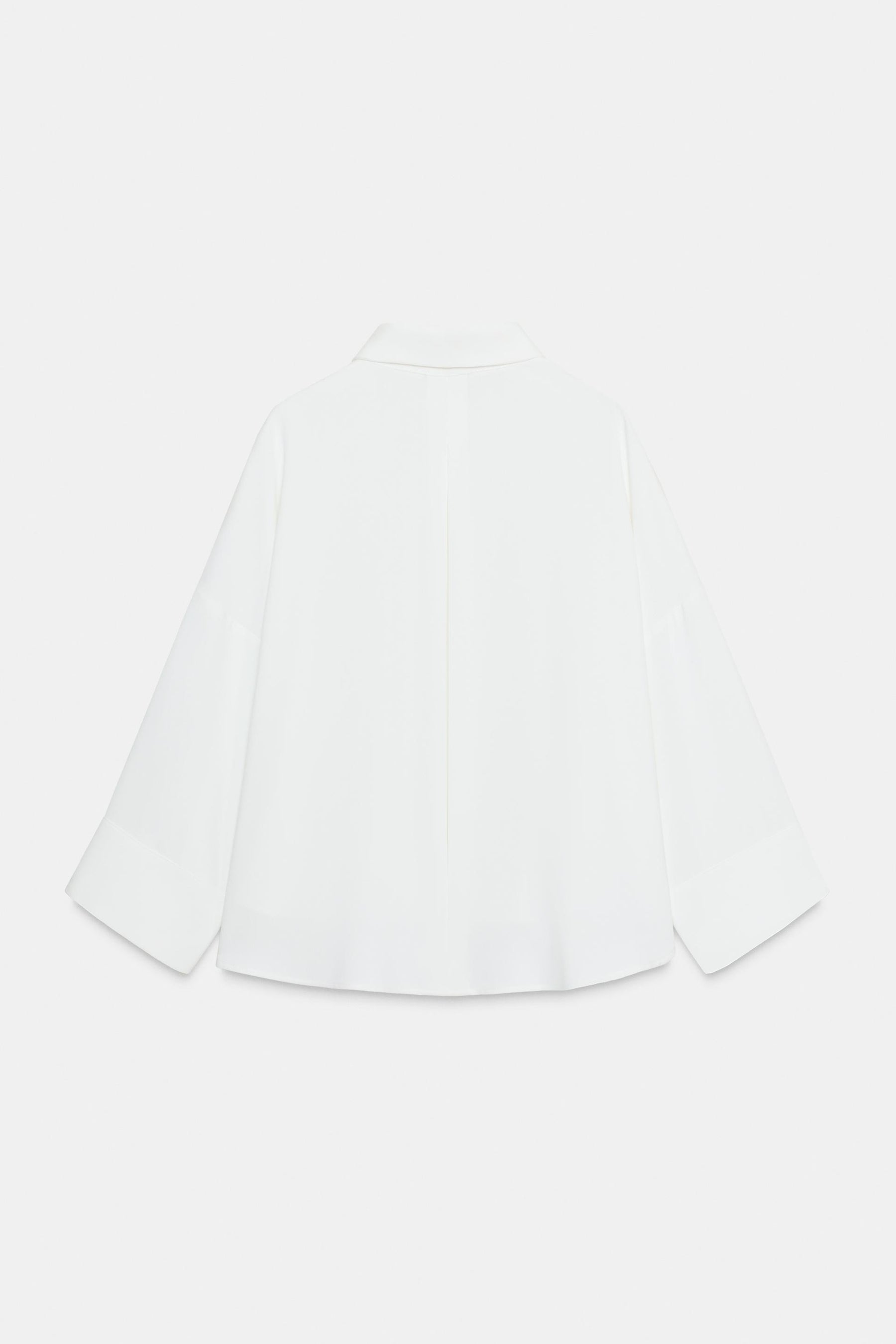 Crêpehemd mit Abnähern