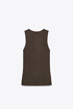 TEXTURED KNIT LONG TOP - Image 7