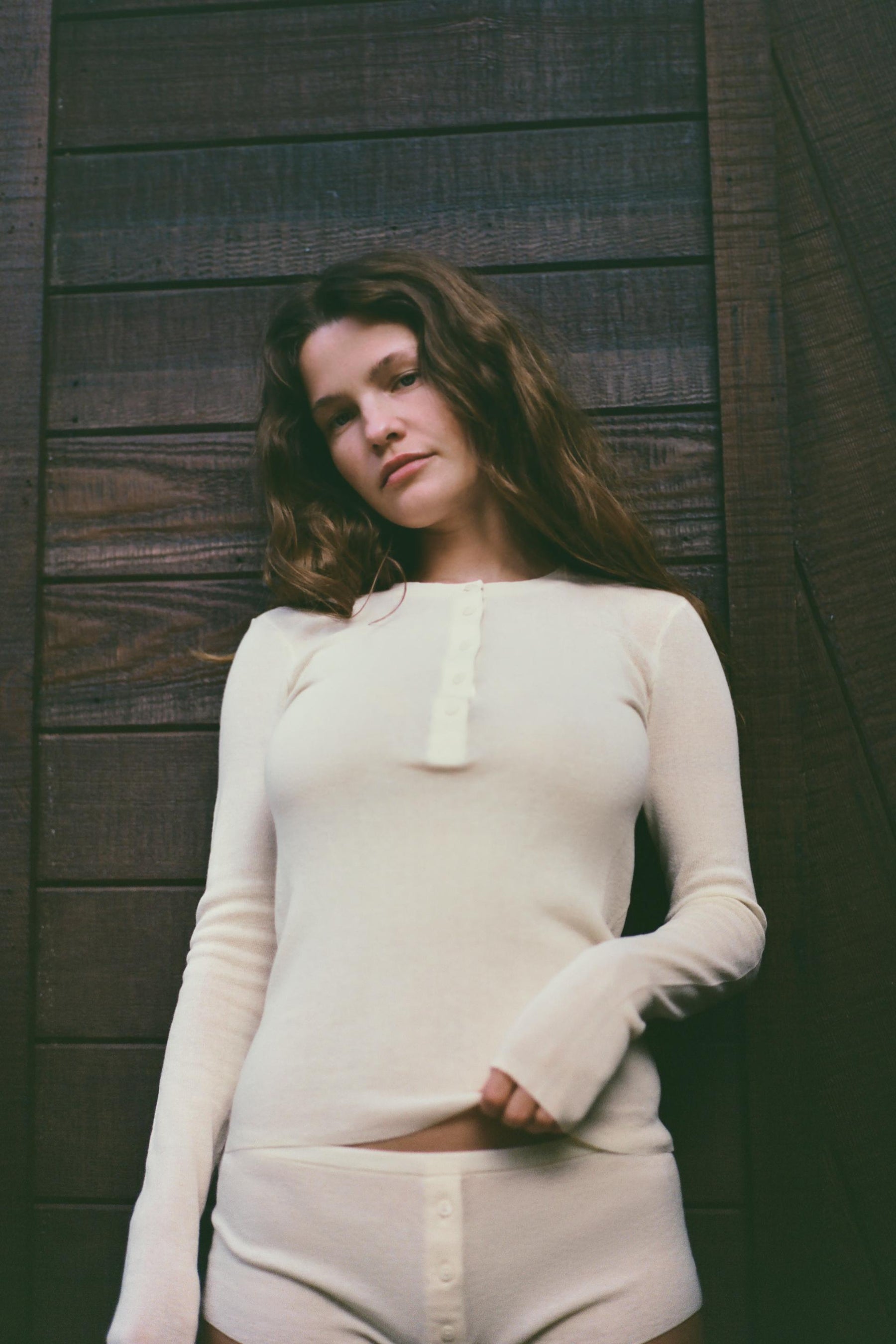 Baumwollhemd mit Knöpfen