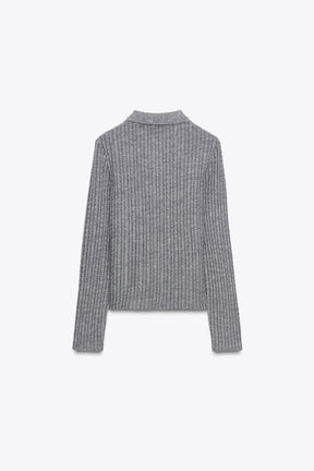 JEWEL COLLAR CUT-OUT CARDIGAN - Image 7