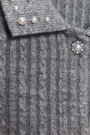 JEWEL COLLAR CUT-OUT CARDIGAN - Image 8