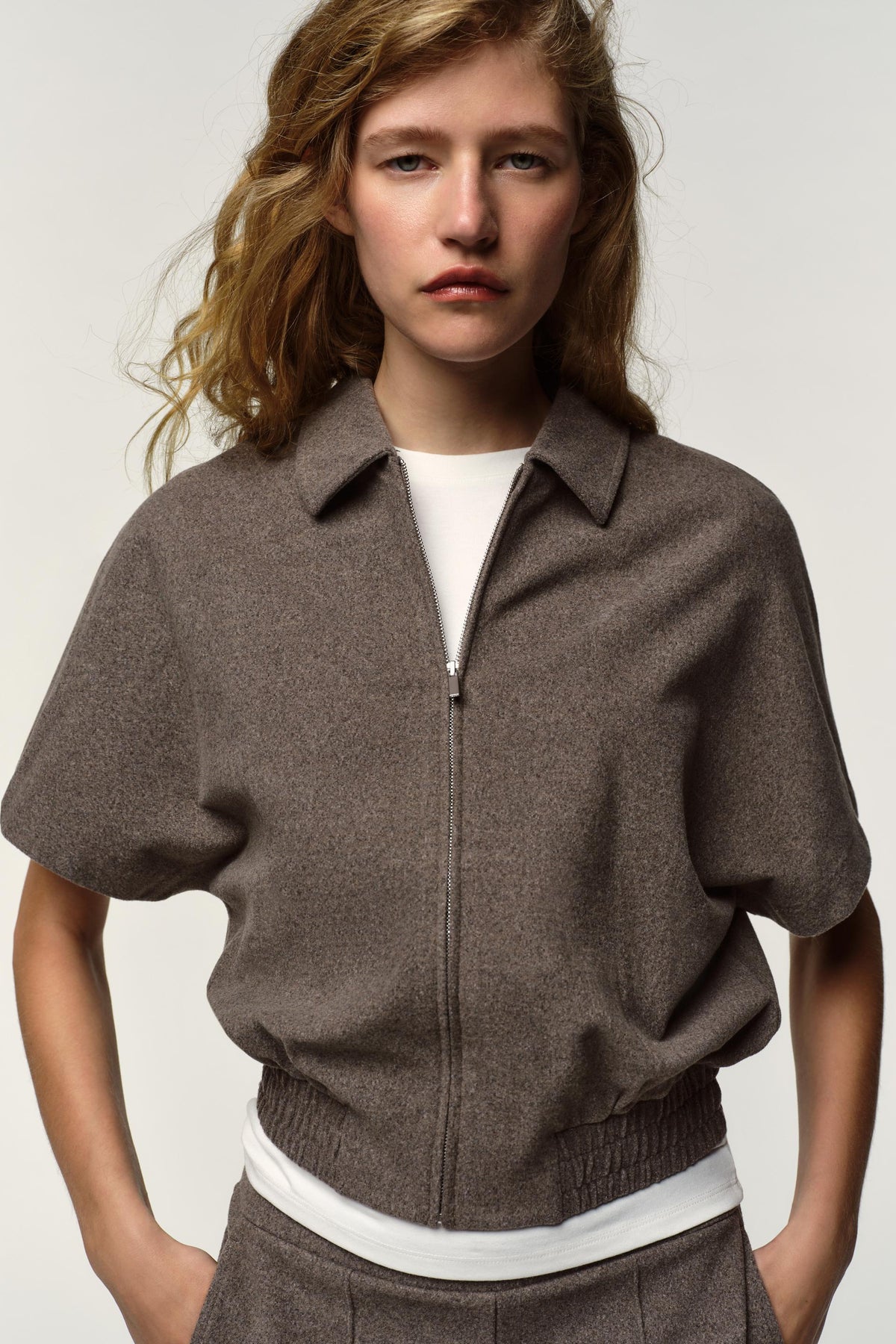 Jacke mit weichen Ärmeln