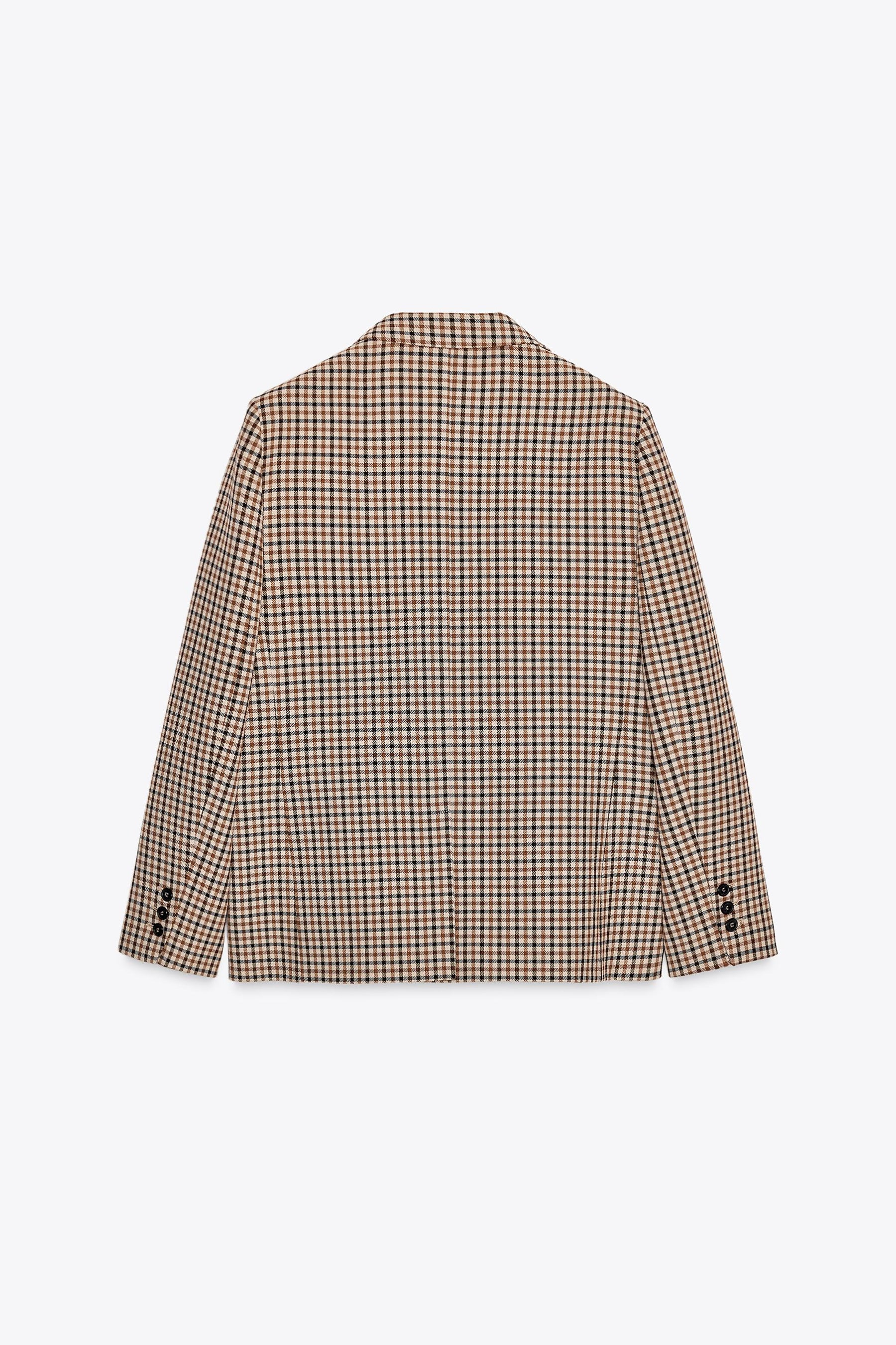 Check Straight Blazer