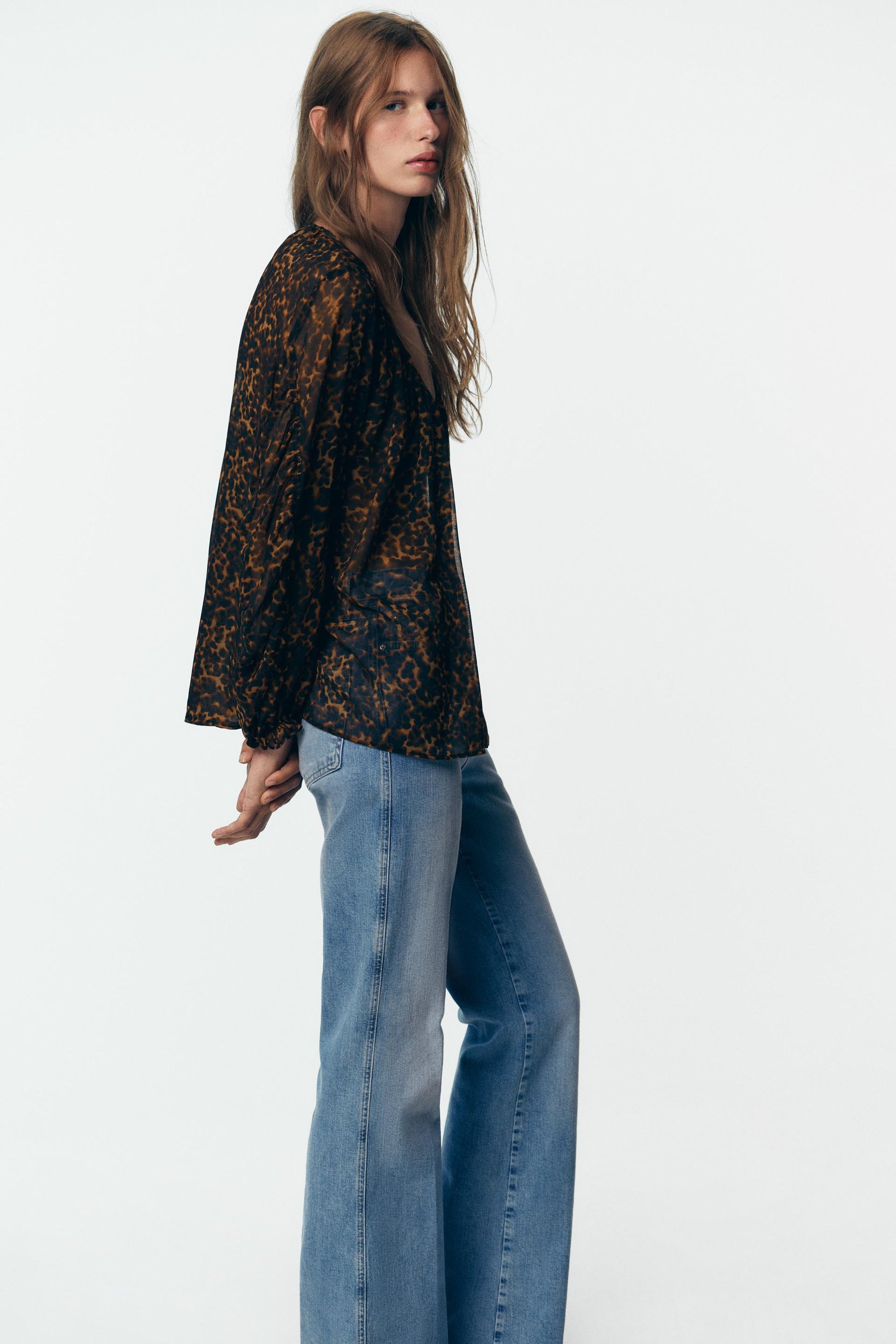 Bluse mit Tiermuster