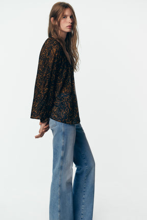Bluse mit Tiermuster