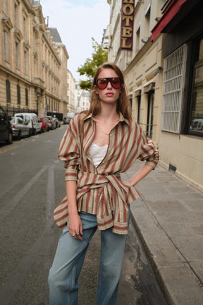 GESTREIFTES HEMD MIT LASCHE