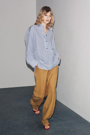 Gestreiftes Popelinehemd