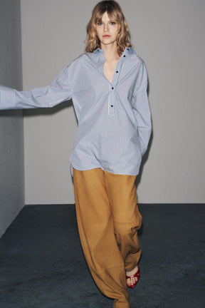 Gestreiftes Popelinehemd