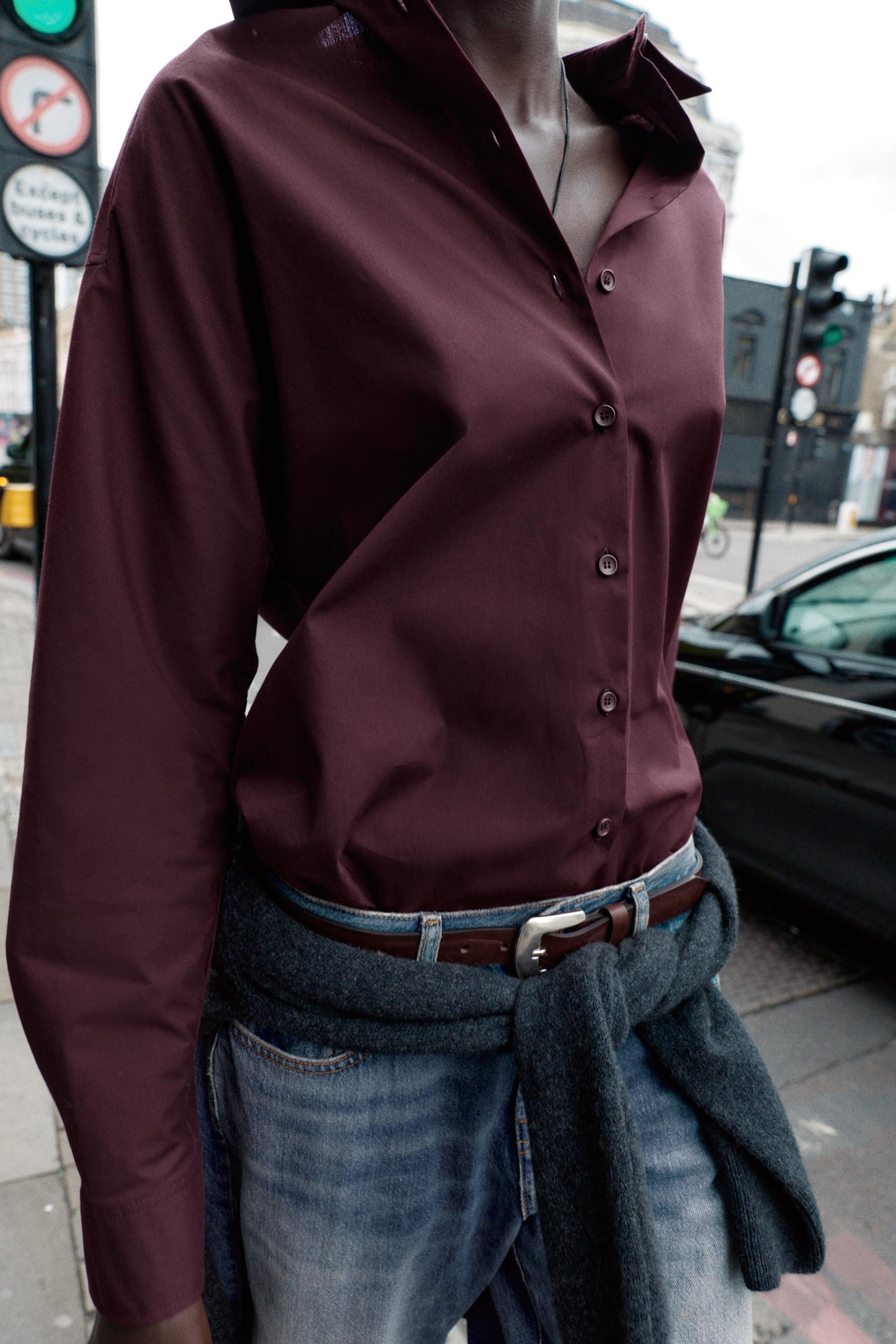 Oversize-Popelinehemd