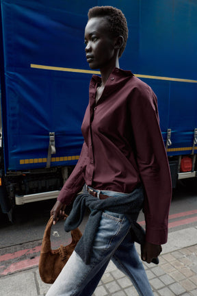 Oversize-Popelinehemd