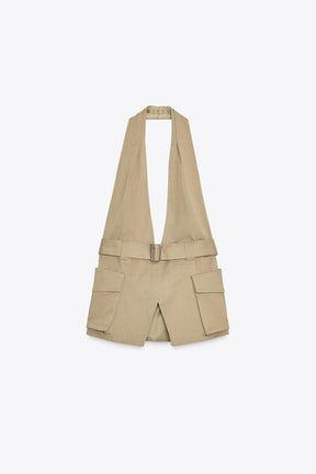 Ärmelloses Top mit Tasche