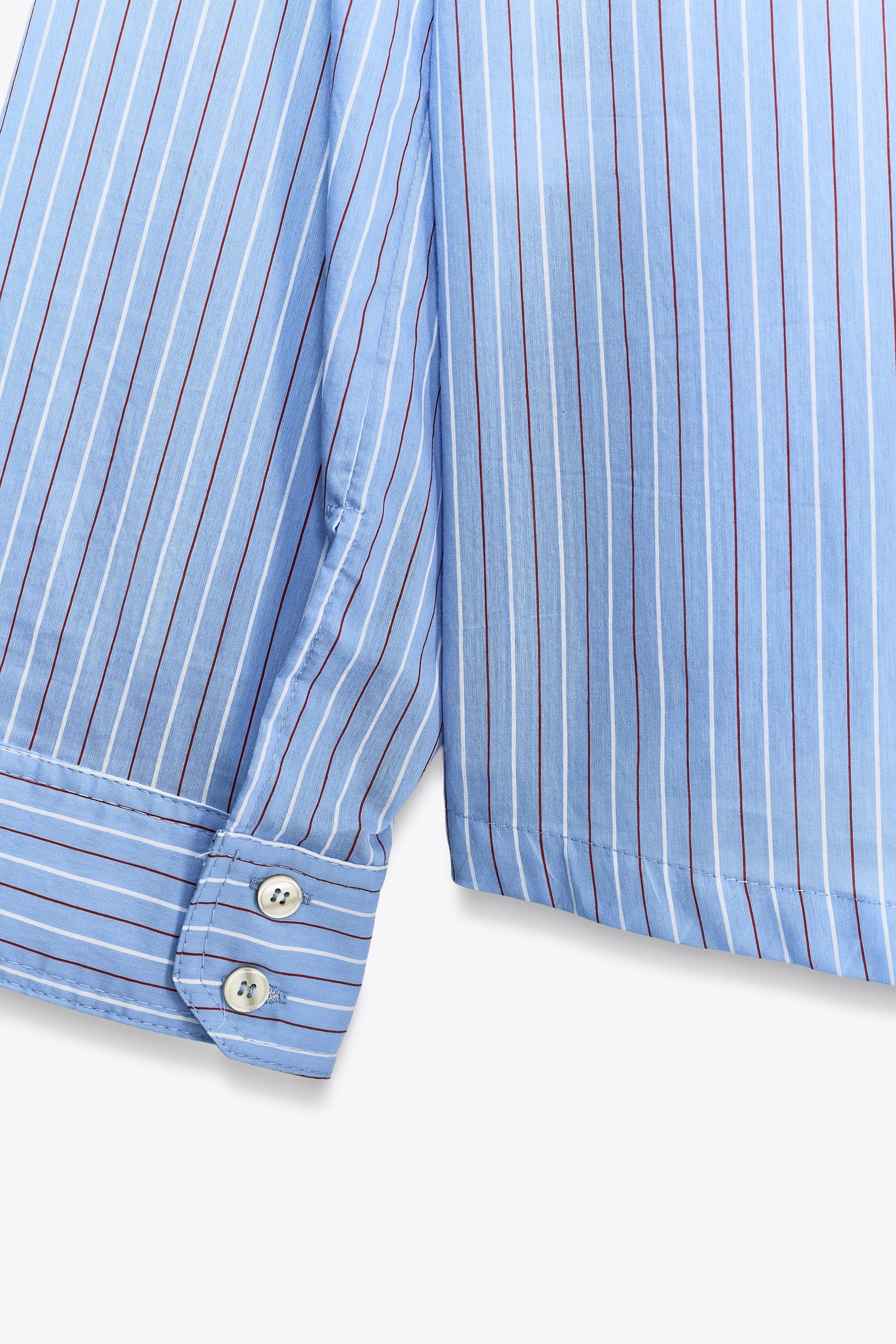 Popeline-Hemd mit Knopfleiste