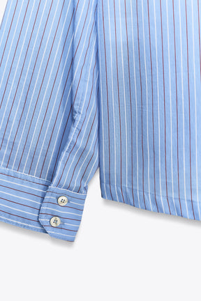 Popeline-Hemd mit Knopfleiste