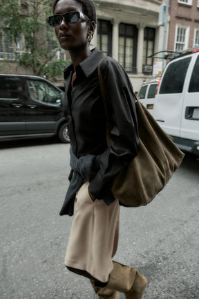 Plissiertes Popelinehemd