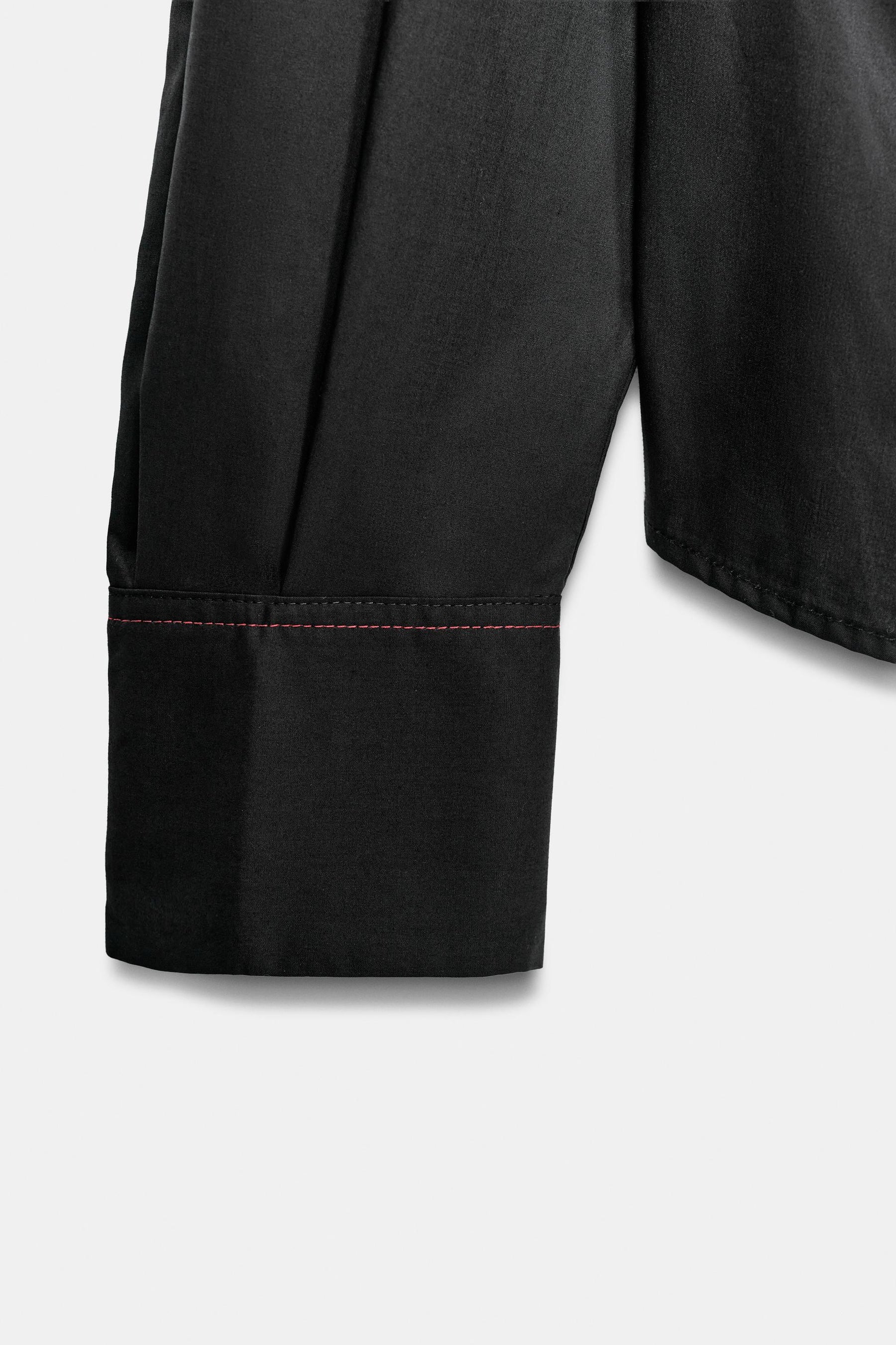 Plissiertes Popelinehemd