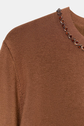 Strickjacke mit Juwelenmuster