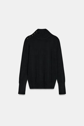 Strickpullover mit Knöpfen