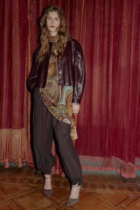 Bomberjacke aus Kunstleder