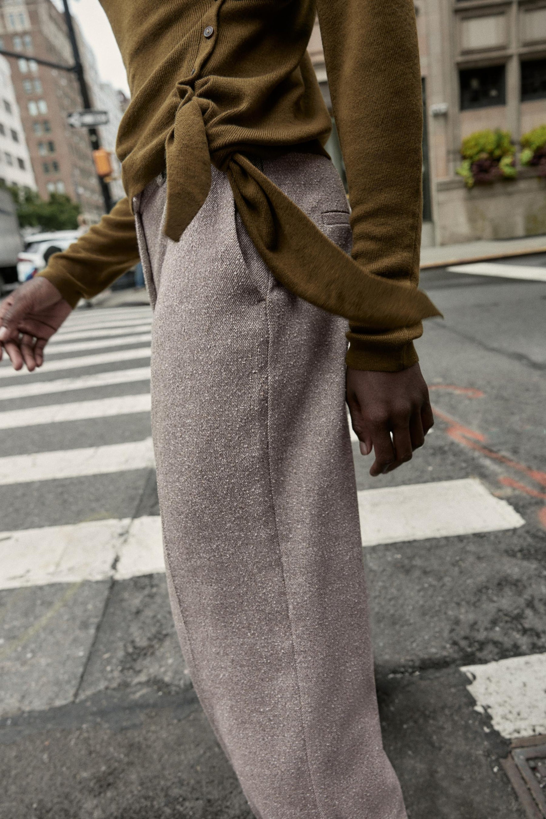 Rustikale Hose mit geradem Bein