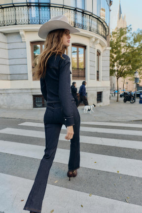 Taillierte Jeansjacke