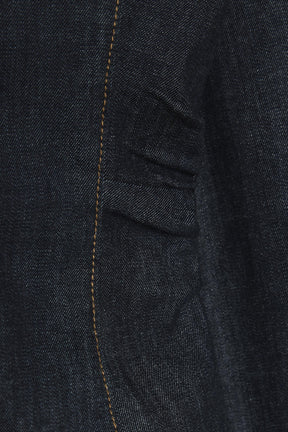 FITTED DENIM MIDI DRESS - Image 7