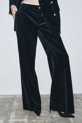Velvet Flare Trousers Limited