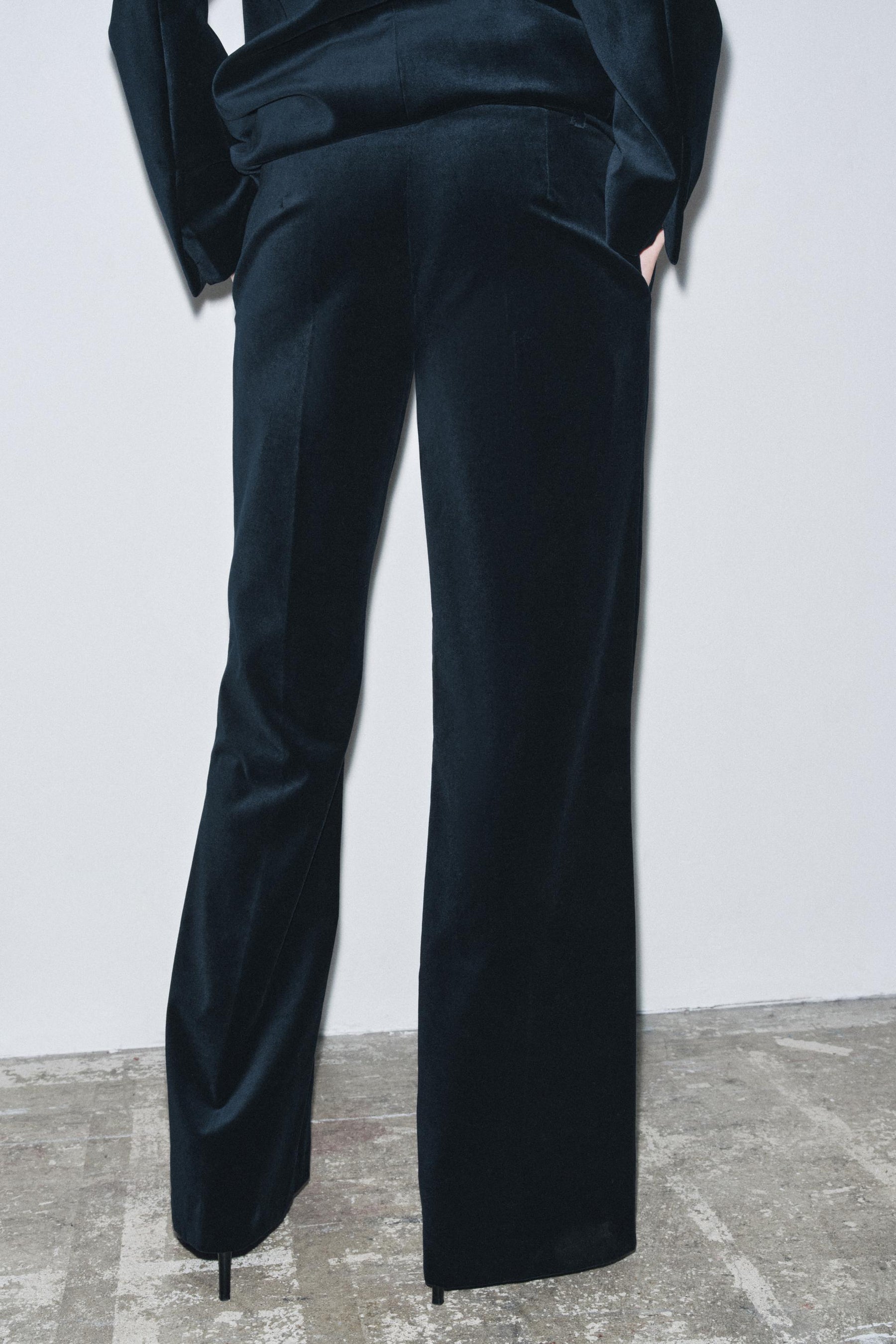 Velvet Flare Trousers Limited