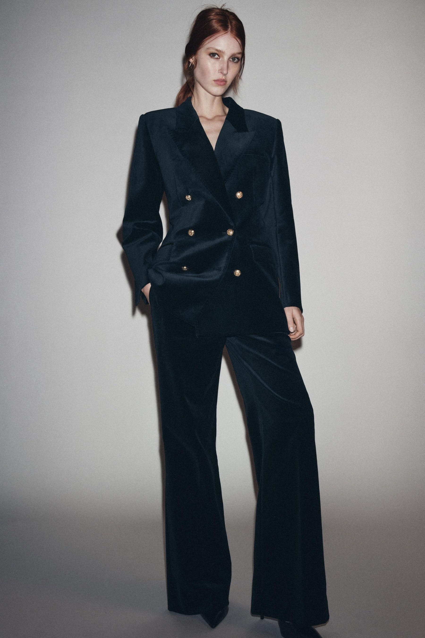 Velvet Flare Trousers Limited