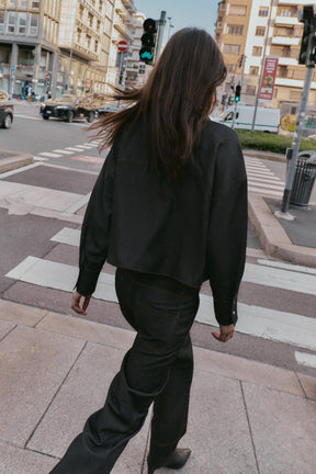 Oversize-Hemd mit Kontrastnähten