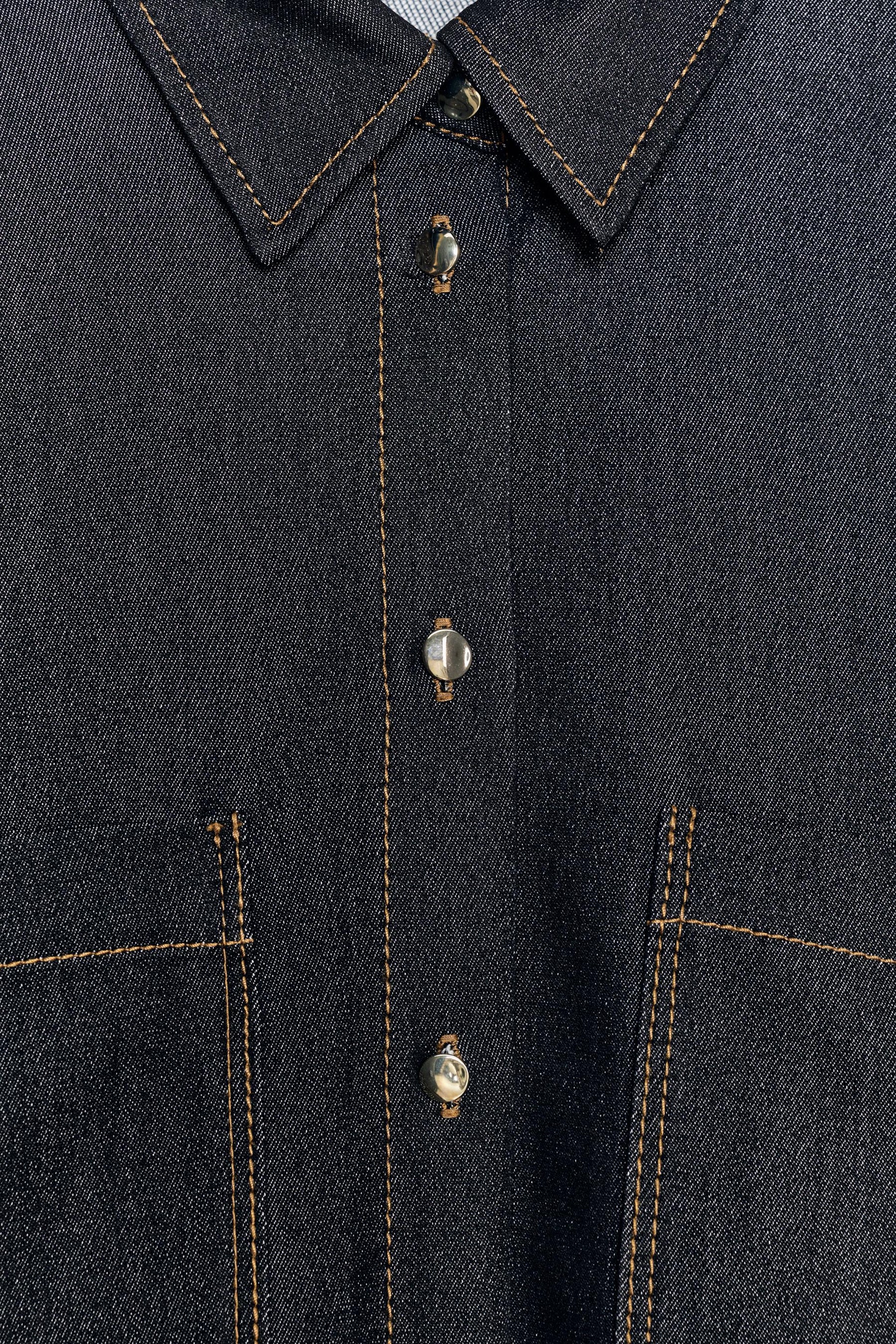 Oversize-Hemd mit Kontrastnähten