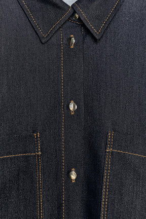 Oversize-Hemd mit Kontrastnähten