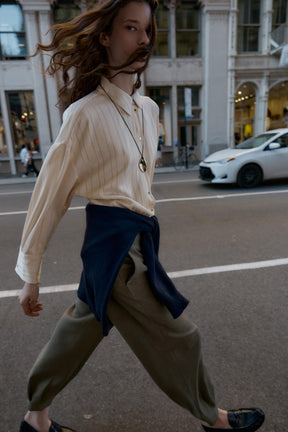 ÜBERGROSSES GESTREIFTES HEMD