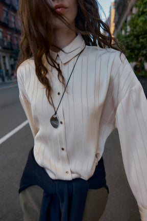 ÜBERGROSSES GESTREIFTES HEMD