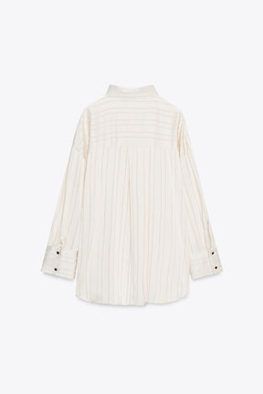 ÜBERGROSSES GESTREIFTES HEMD