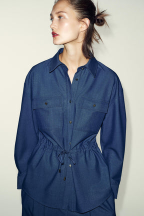 Safarihemd mit Kordelzug