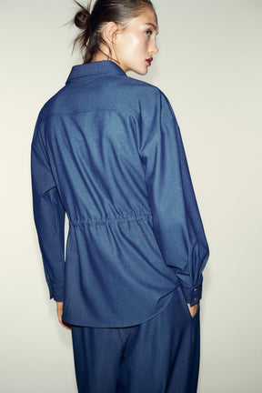 Safarihemd mit Kordelzug