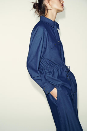 Safarihemd mit Kordelzug