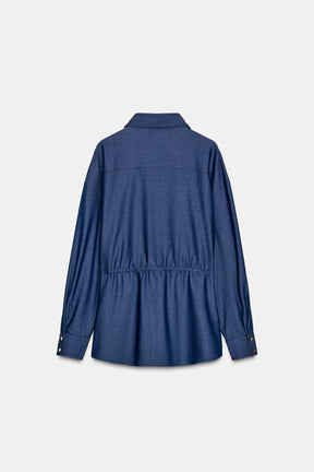 Safarihemd mit Kordelzug