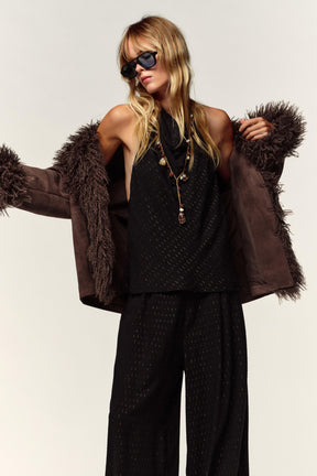 METALLISCHES HALTER-TOP