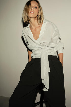 Gestreiftes Wickeloberteil