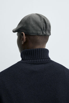 FLANNEL HOUNDSTOOTH BERET - Image 3