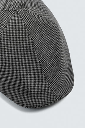 FLANNEL HOUNDSTOOTH BERET - Image 6