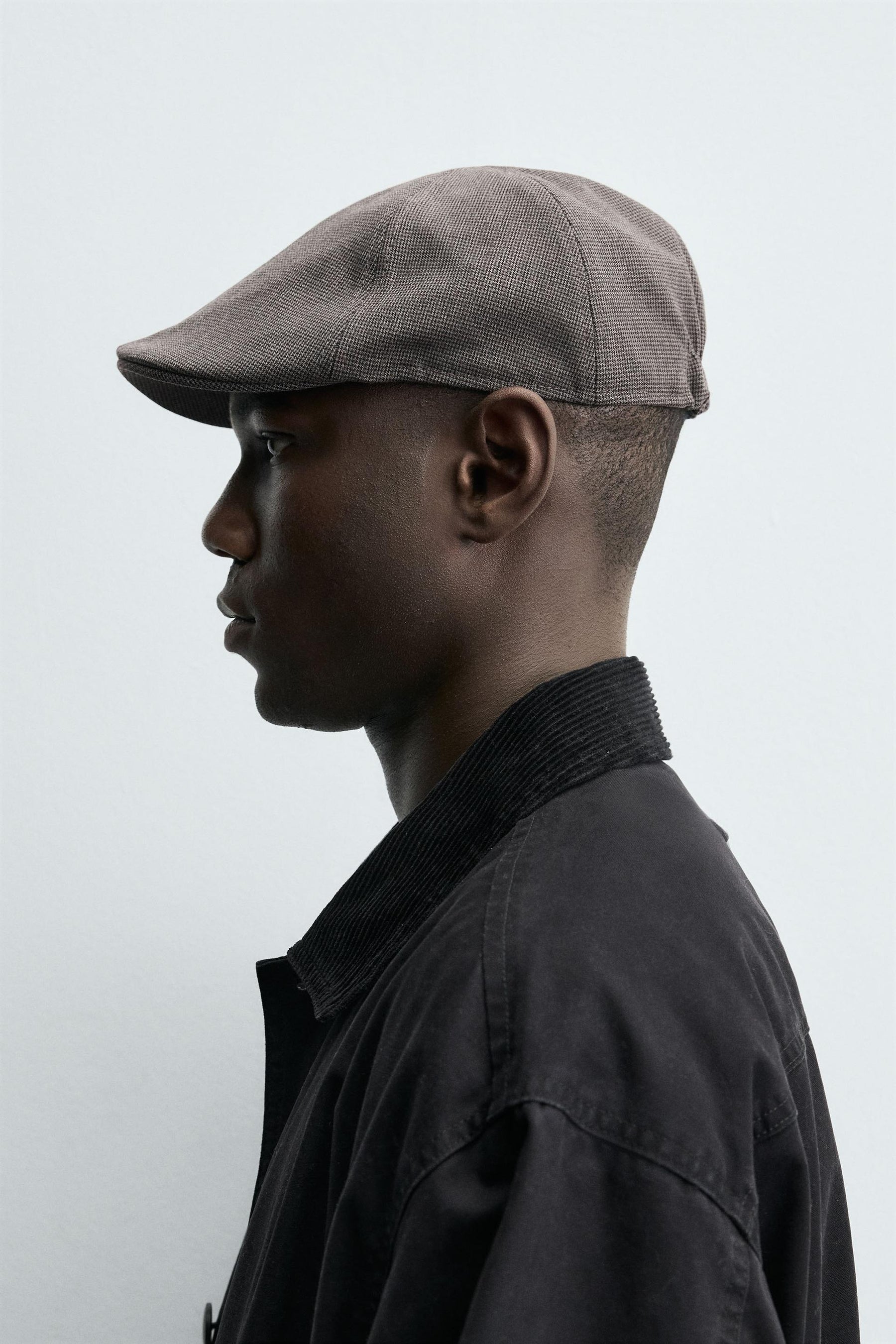 FLANNEL HOUNDSTOOTH BERET - Image 2