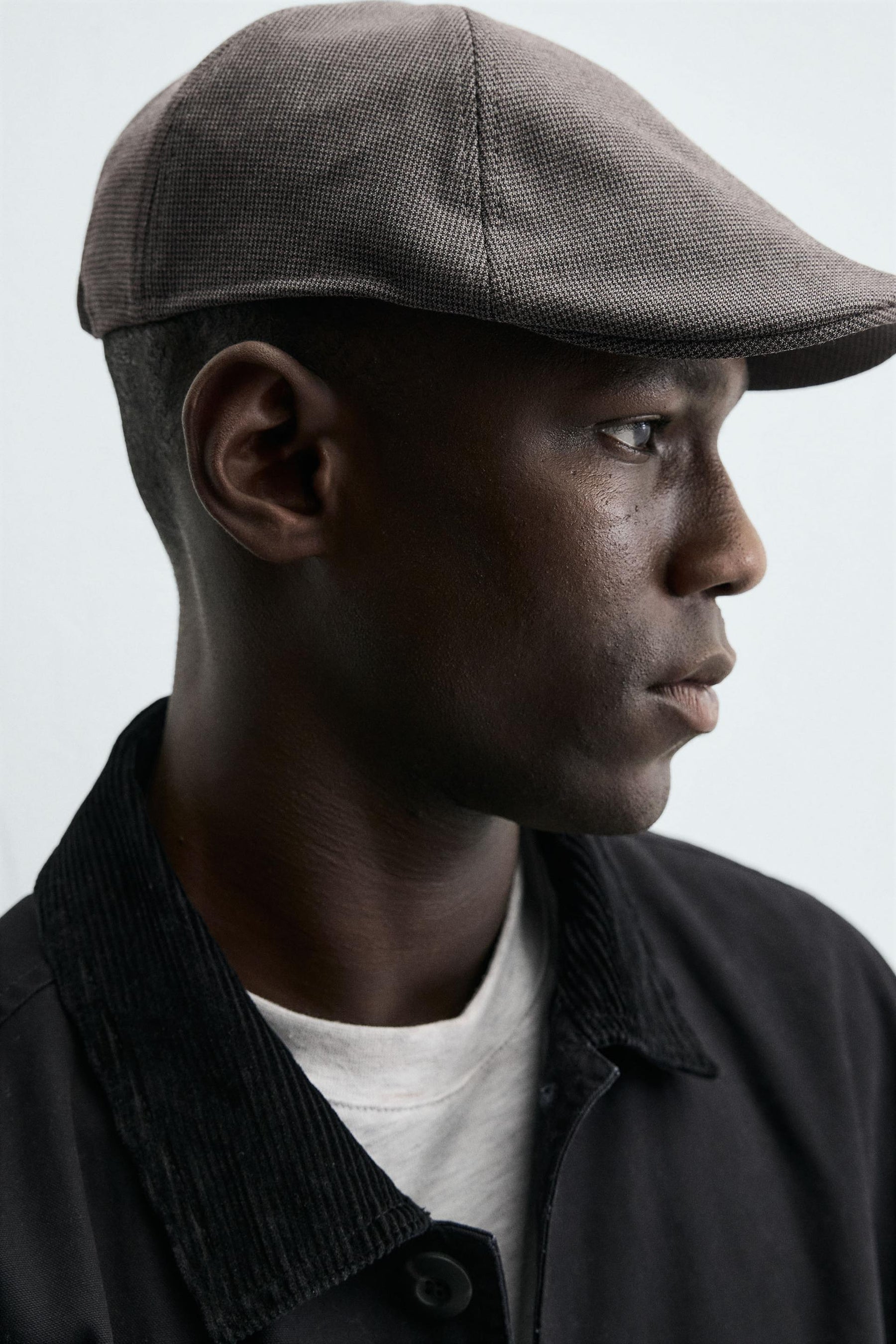 FLANNEL HOUNDSTOOTH BERET - Image 4