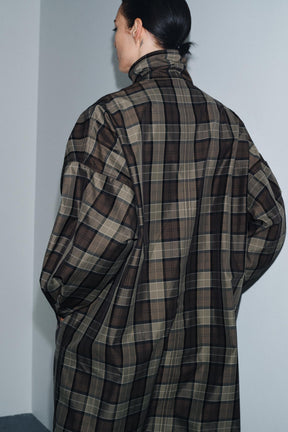 ZW COLLECTION LIMITED EDITION CHECKED TRENCH COAT - Image 3