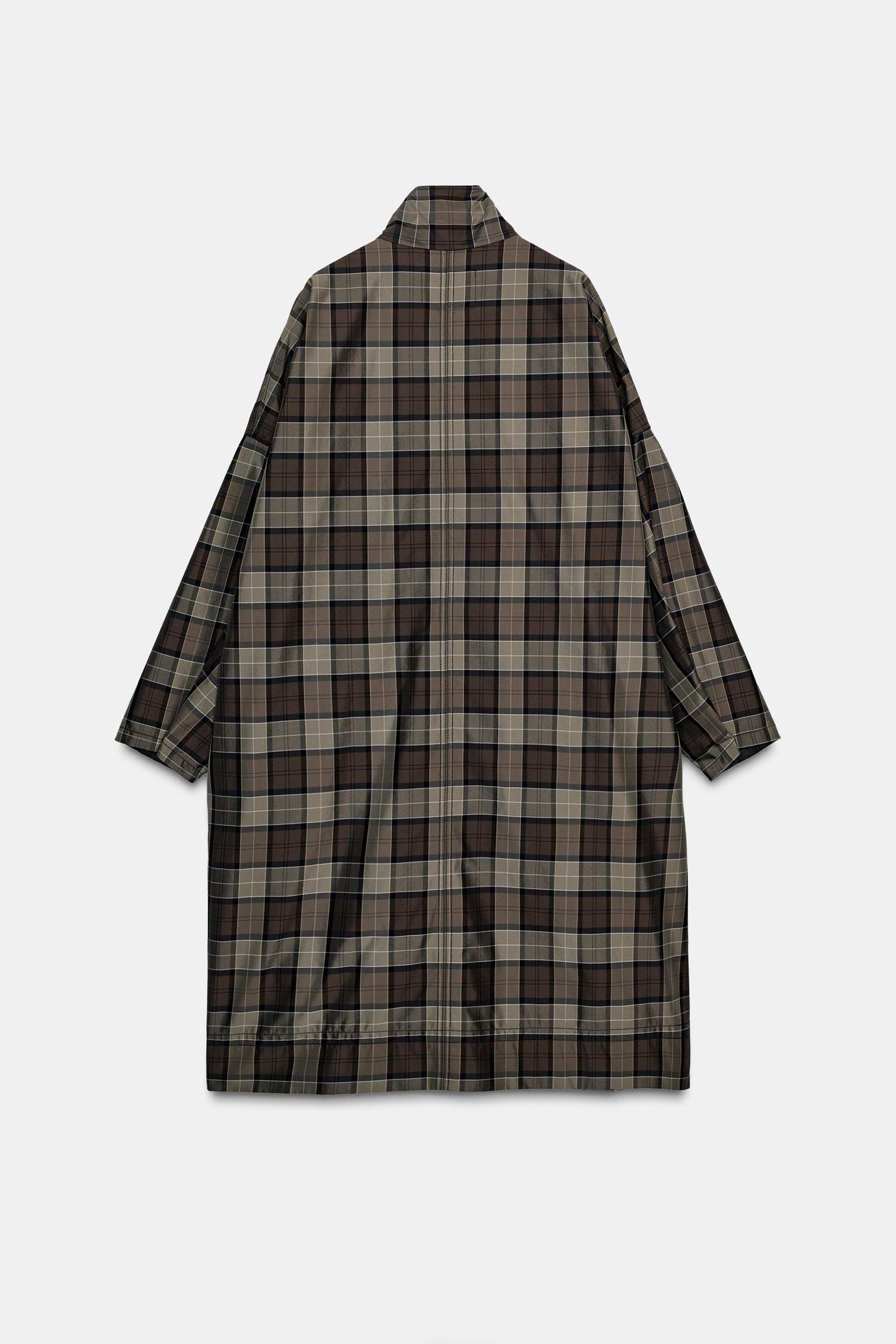ZW COLLECTION LIMITED EDITION CHECKED TRENCH COAT - Image 8