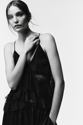 Oberteil aus kombinierter Spitze