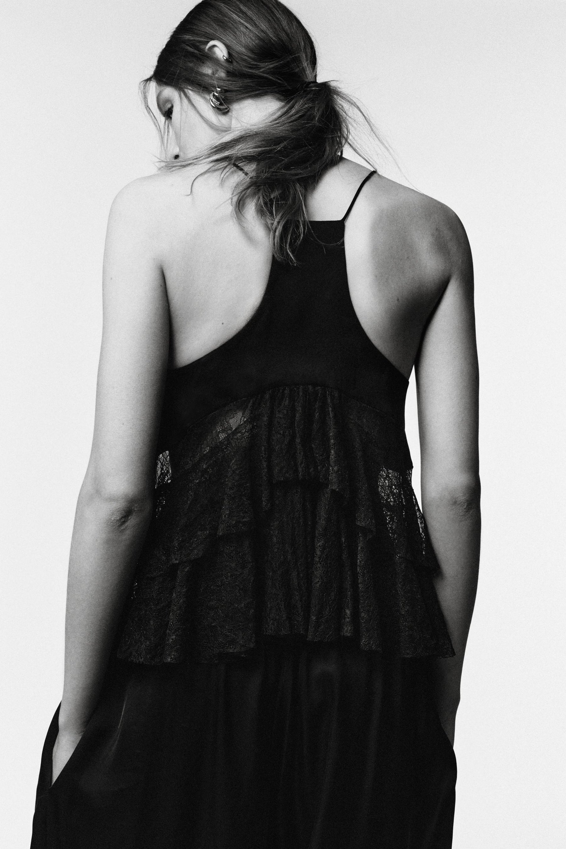 Oberteil aus kombinierter Spitze