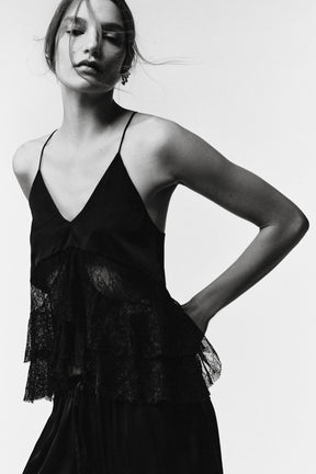 Oberteil aus kombinierter Spitze