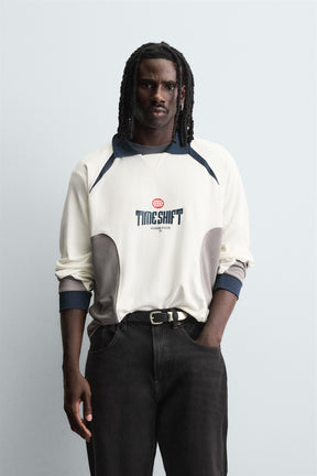 RETRO FOOTBALL PRINT POLO SHIRT - Image 2